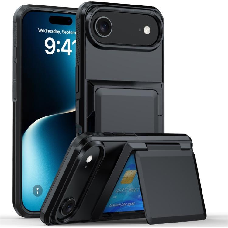 Kalebol Flip Card Wallet Holder Shockproof Phone Case, For iPhone 17 Pro Max, For iPhone 17 Pro, For iPhone 17, For iPhone 17 Air