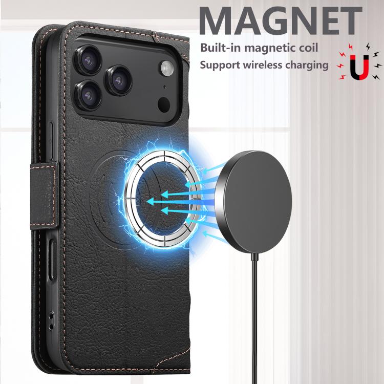 SUTENI J07 Multifunctional Horizontal Flip Magsafe Leather Phone Case, For iPhone 17 Pro Max, For iPhone 17 Pro, For iPhone 17, For iPhone 17 Air
