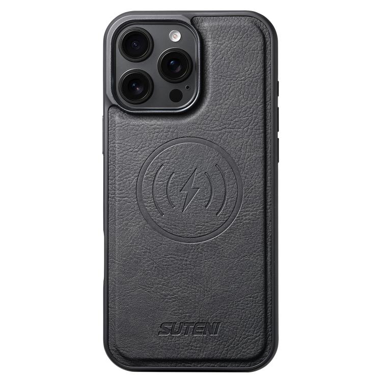 Suteni G5 Litchi Leather Magnetic MagSafe Phone Case, For iPhone 14 Plus, For iPhone 14, For iPhone 14 Pro, For iPhone 14 Pro Max, For iPhone 13 Pro Max, For iPhone 13 Pro, For iPhone 13