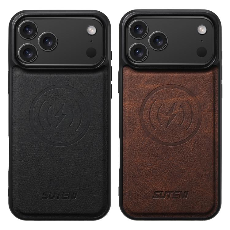 Suteni G5 Litchi Leather Magnetic MagSafe Phone Case, For iPhone 14 Plus, For iPhone 14, For iPhone 14 Pro, For iPhone 14 Pro Max, For iPhone 13 Pro Max, For iPhone 13 Pro, For iPhone 13
