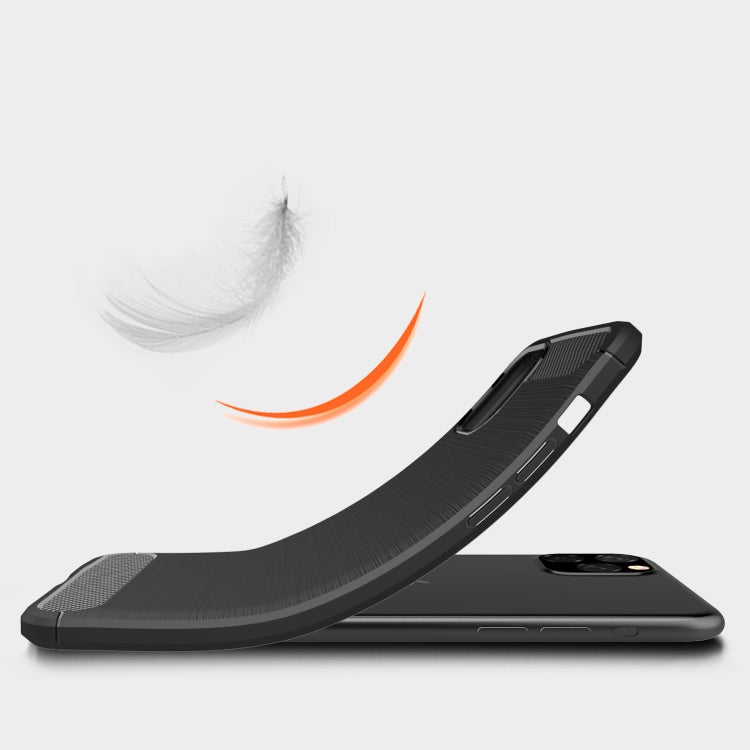 Brushed Texture Carbon Fiber TPU Case for  iPhone XI Max 2019, For iPhone 11 Pro Max
