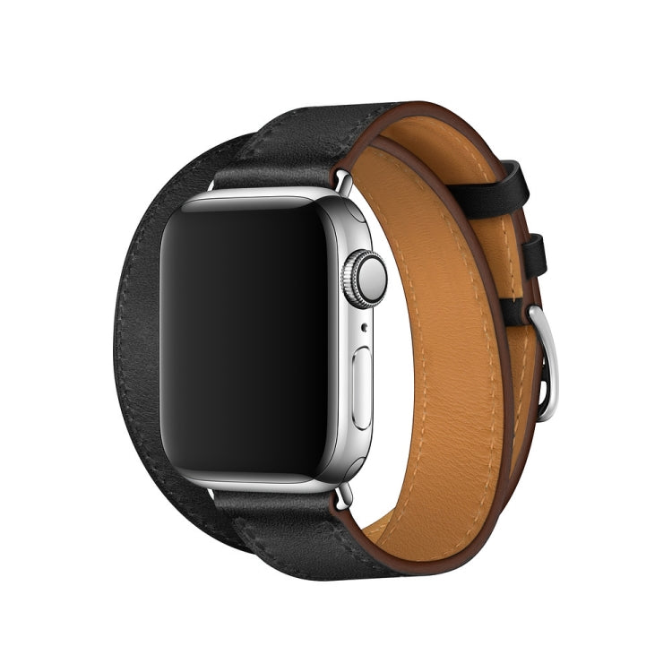 For Apple Watch 3 / 2 / 1 Generation 42mm Universal Leather Double-Loop Strap