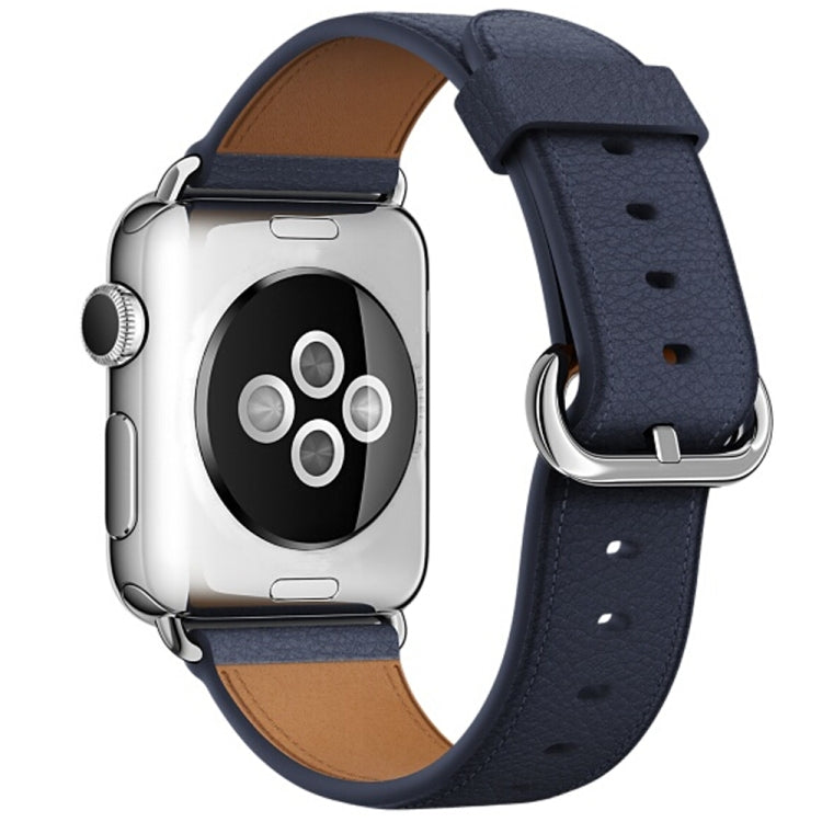 Classic Button Leather Wrist Strap Watch Band for Apple Watch Series 3 & 2 & 1 42mm