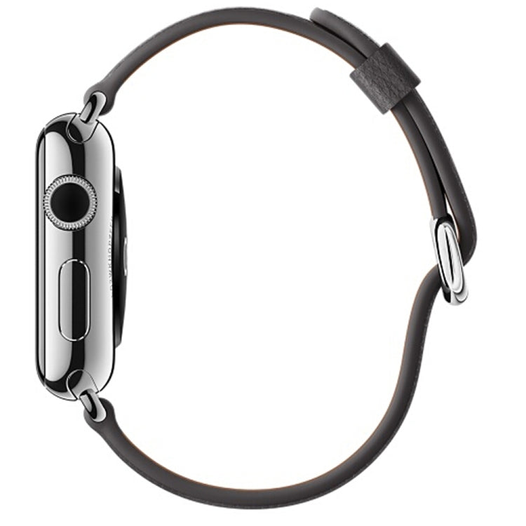 Classic Button Leather Wrist Strap Watch Band for Apple Watch Series 3 & 2 & 1 42mm