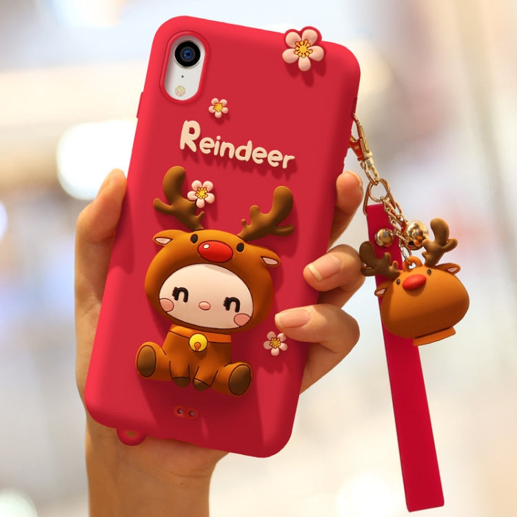 Lovely Reindeer Full Package Anti Falling Silicone Sleeve for iPhone XR, For iPhone XR