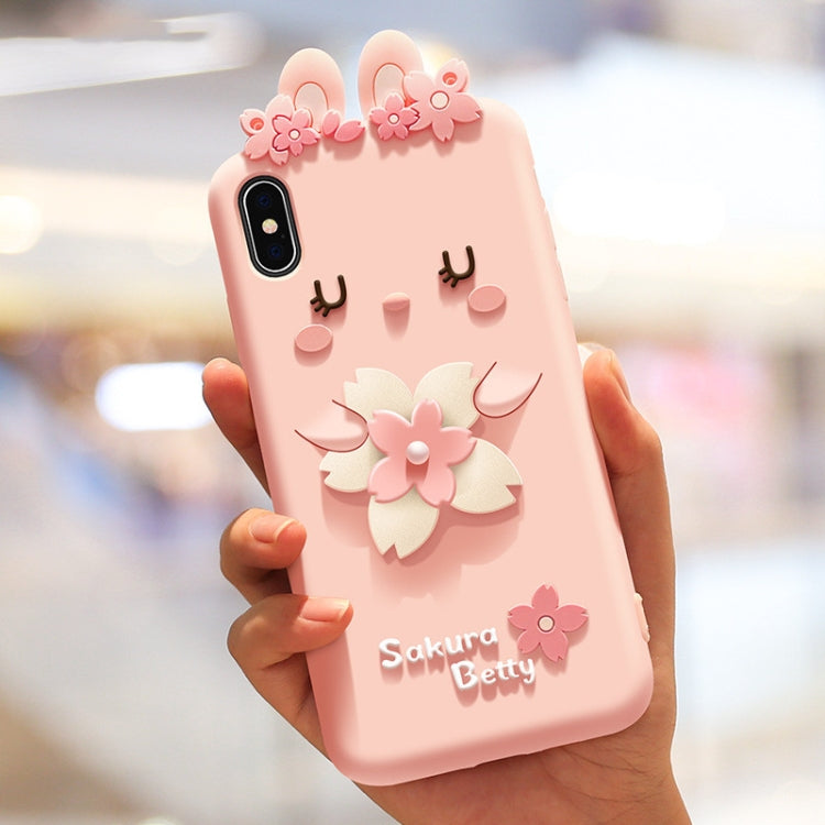 Housse anti-chute en silicone style cerisier pour iPhone X/XS