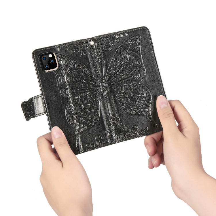 Butterfly Love Flowers Embossing Horizontal Flip Leather Case For  iPhone XI（2019）with Holder & Card Slots & Wallet & Lanyard