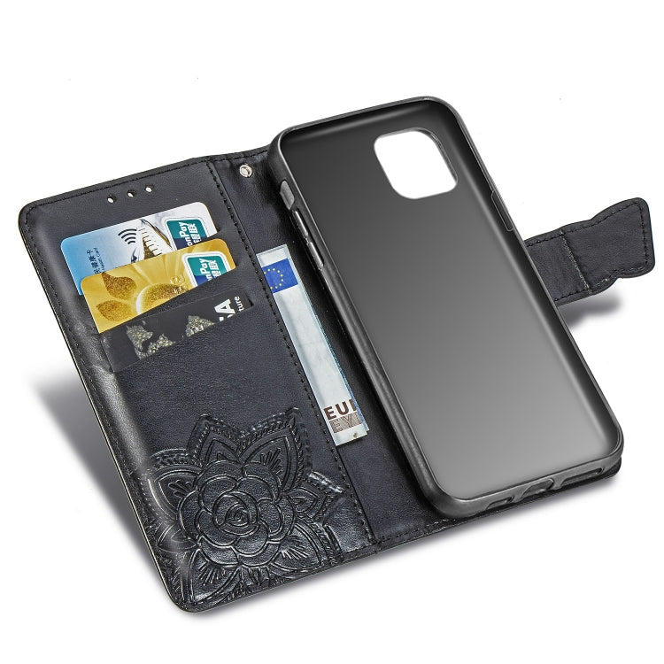 Butterfly Love Flowers Embossing Horizontal Flip Leather Case For  iPhone XI（2019）with Holder & Card Slots & Wallet & Lanyard