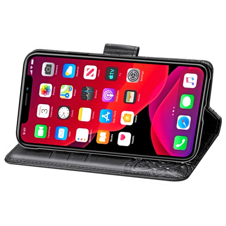 Butterfly Love Flowers Embossing Horizontal Flip Leather Case For  iPhone XI Max 2019  with Holder & Card Slots & Wallet & Lanyard