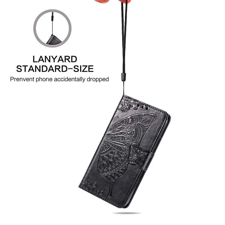 Butterfly Love Flowers Embossing Horizontal Flip Leather Case For  iPhone XI Max 2019  with Holder & Card Slots & Wallet & Lanyard