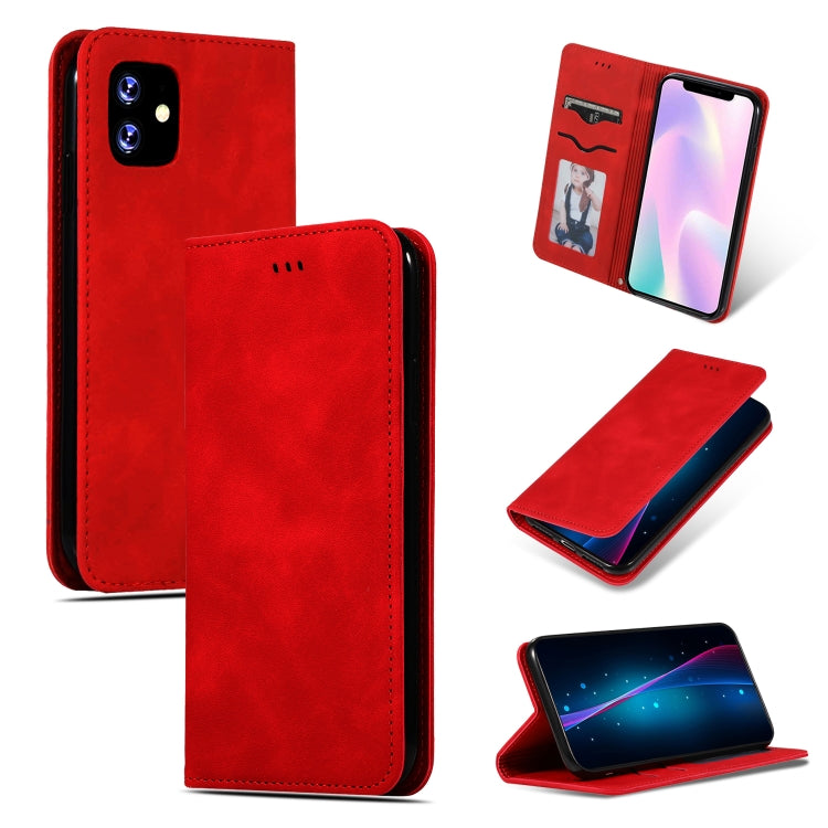 Retro Skin Feel Business Magnetic Horizontal Flip Leather Case for iPhone XIR 2019, For iPhone 11