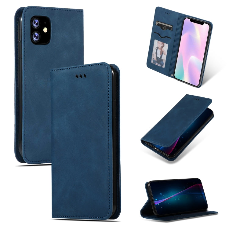 Retro Skin Feel Business Magnetic Horizontal Flip Leather Case for iPhone XIR 2019, For iPhone 11