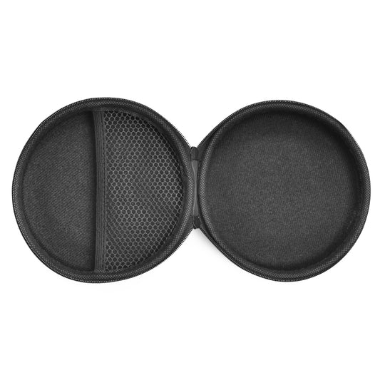 Compact carrying case displaying interior padding and cable storage for B&O audio equipment