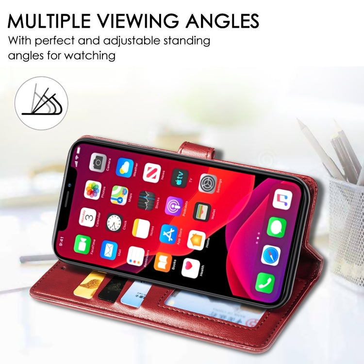 Retro Solid Color Leather Buckle Mobile Phone Protection Leather Case with Photo Frame & Card Slot & Wallet & Bracket Function for  iPhone XI Max（2019）, For iPhone 11 Pro Max