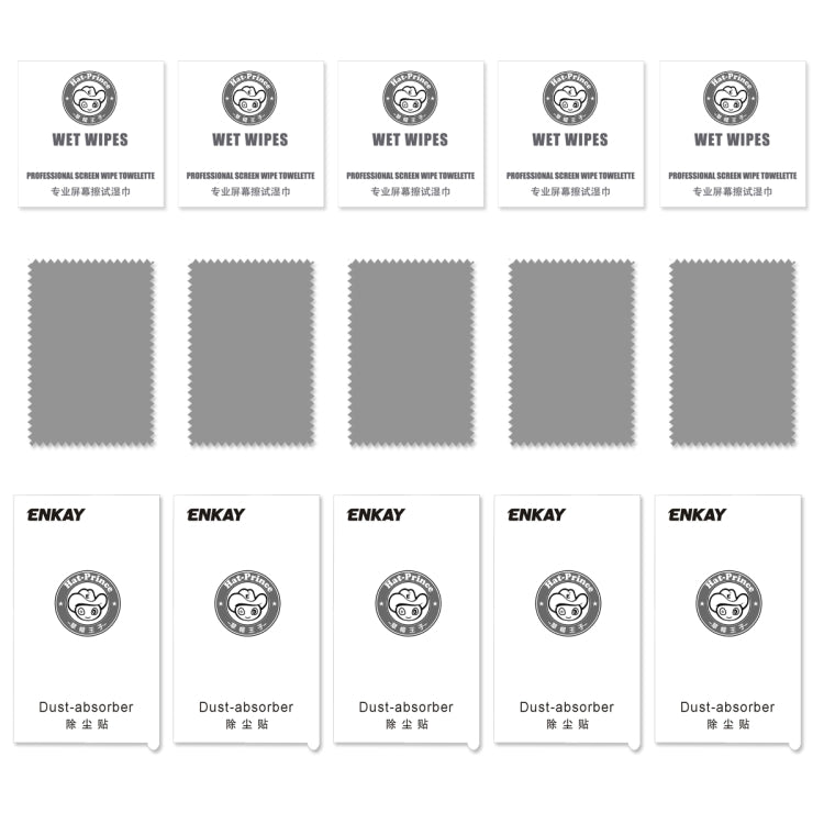 5 PCS ENKAY Hat-prince 0.26mm 9H 2.5D Curved Edge Tempered Glass Film for