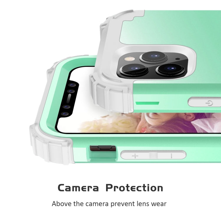 For iPhone 11 Pro PC+ Silicone Three-piece Anti-drop Mobile Phone Protection Bback Cover, For iPhone 11 Pro