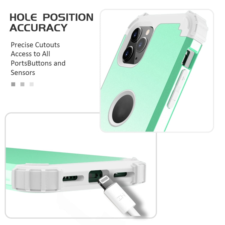 For iPhone 11 Pro PC+ Silicone Three-piece Anti-drop Mobile Phone Protection Bback Cover, For iPhone 11 Pro