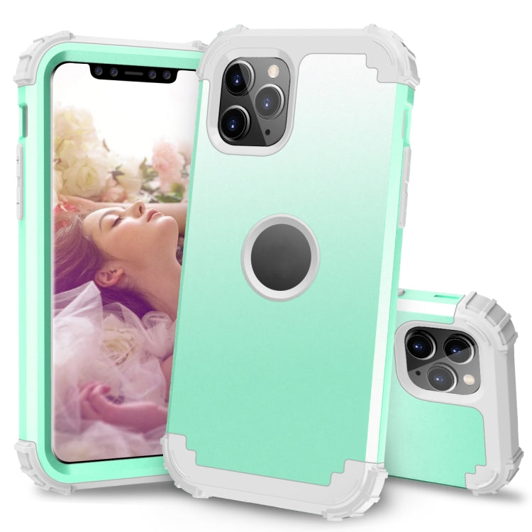 For iPhone 11 Pro Max PC+ Silicone Three-piece Anti-drop Mobile Phone Protection Bback Cover, For iPhone 11 Pro Max