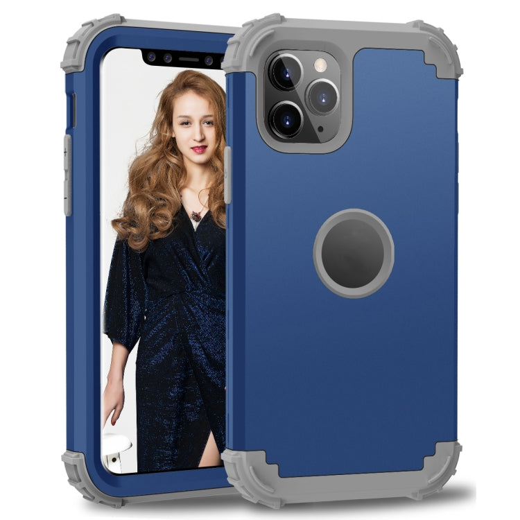 For iPhone 11 Pro Max PC+ Silicone Three-piece Anti-drop Mobile Phone Protection Bback Cover, For iPhone 11 Pro Max