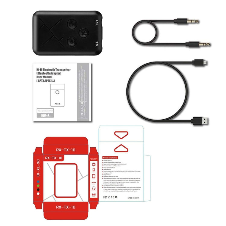JDEX-TX10 Wireless 2-in-1 3.5mm Bluetooth 4.2 Audio Receiver And Transmitter Adapter