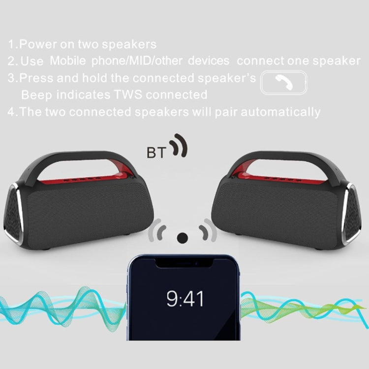 DY18 Wireless Bluetooth Speaker Portable Wireless Speaker Sound System, Support Bluetooth & AUX & TF & Radio
