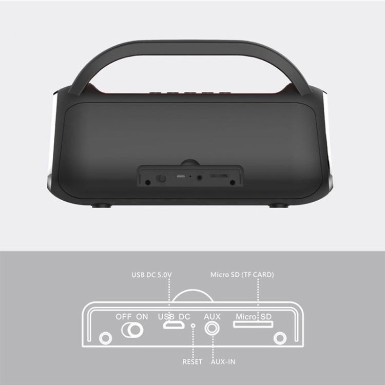 DY18 Wireless Bluetooth Speaker Portable Wireless Speaker Sound System, Support Bluetooth & AUX & TF & Radio