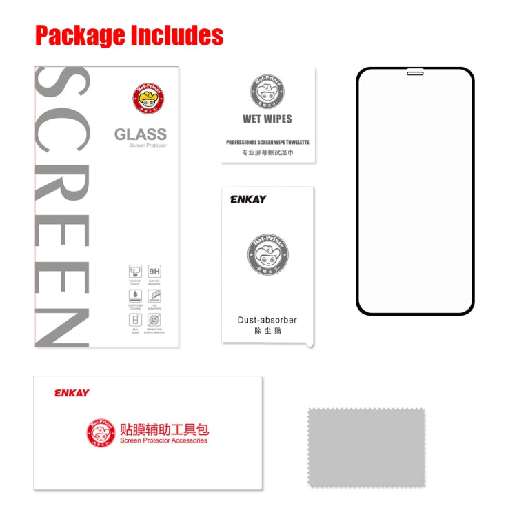 ENKAY Hat-prince Full Glue 0.26mm 9H 2.5D Tempered Glass Full Coverage Film, For iPhone 11 / iPhone XR, For iPhone 11 Pro / XS / X, For iPhone 11 Pro Max / XS Max