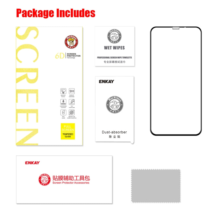 ENKAY Hat-Prince 0.26mm 9H 6D Curved Full Screen Tempered Glass Film, For iPhone 11 / iPhone XR, For iPhone 11 Pro / XS / X, For iPhone 11 Pro Max / XS Max