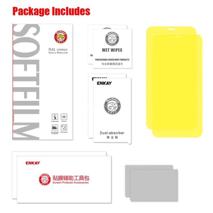 2 PCS ENKAY Hat-Prince 0.1mm 3D Full Screen Protector Explosion-proof Hydrogel Film, For iPhone 11 / iPhone XR, For iPhone 11 Pro / XS / X, For iPhone 11 Pro Max / XS Max