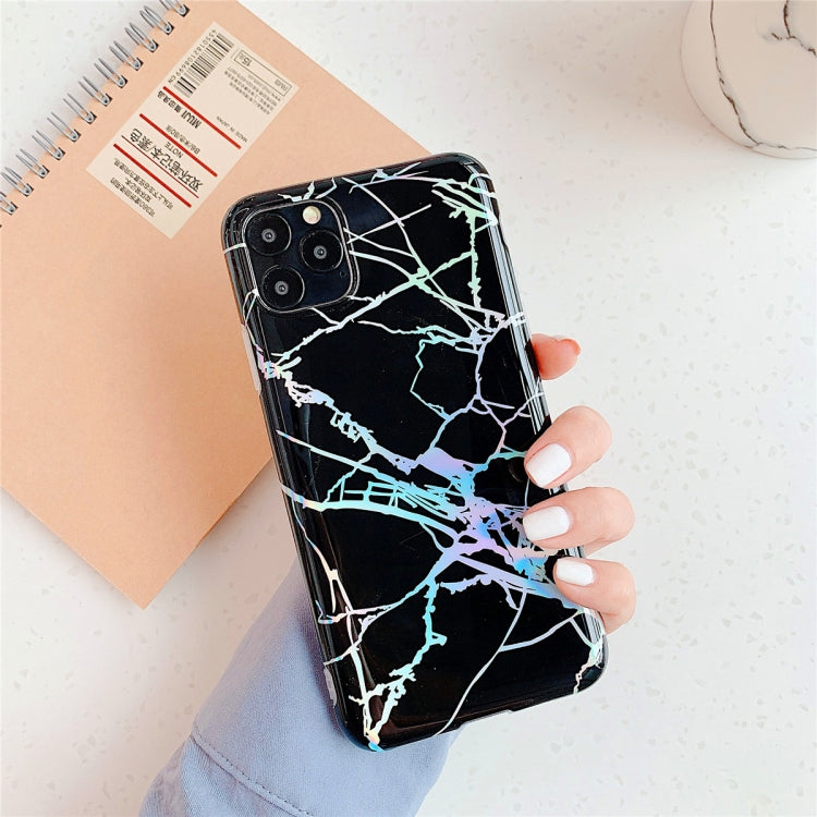 For iPhone 11 Pro  TPU Glossy laser Marble IMD Colorful Mobile Phone Case, For iPhone 11 Pro