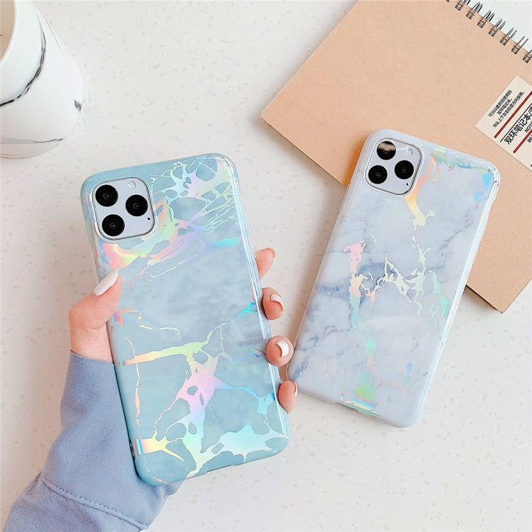 For iPhone 11  TPU Glossy laser Marble IMD Colorful Mobile Phone Case, For iPhone 11