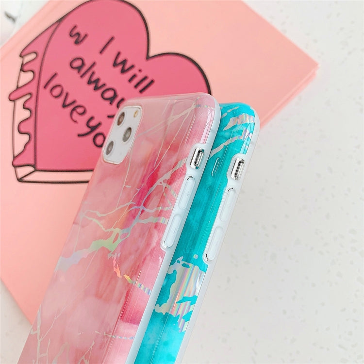 For iPhone 11  TPU Glossy laser Marble IMD Colorful Mobile Phone Case, For iPhone 11