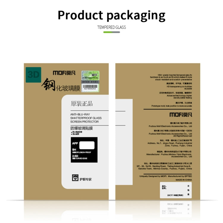 MOFI 9H 3D Explosion-proof Curved Screen Tempered Glass Film, For iPhone 11 Pro, For iPhone 11 Pro Max, For iPhone 11