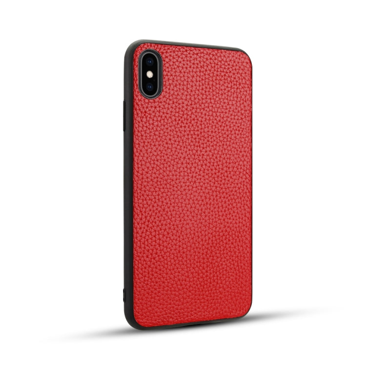 For iPhone XS Max Litchi Pattern Leather Anti-falling TPU Mobile Phone Shell Protective Case, For iPhone XS Max