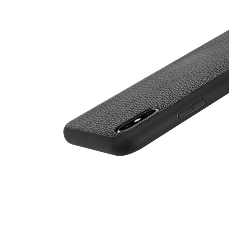 For iPhone XS  Litchi Pattern Leather Anti-falling TPU Mobile Phone Shell Protective Case, For iPhone XS