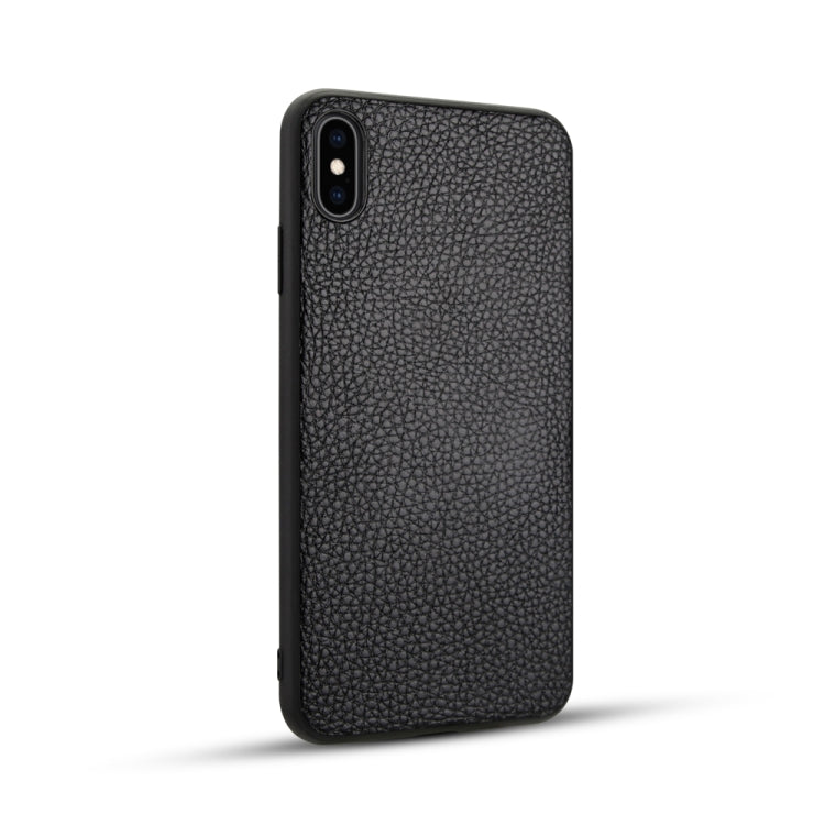 For iPhone XS  Litchi Pattern Leather Anti-falling TPU Mobile Phone Shell Protective Case, For iPhone XS