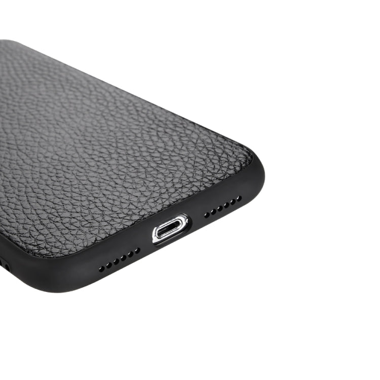 For iPhone XR Litchi Pattern Leather Anti-falling TPU Mobile Phone Shell Protective Case, For iPhone XR