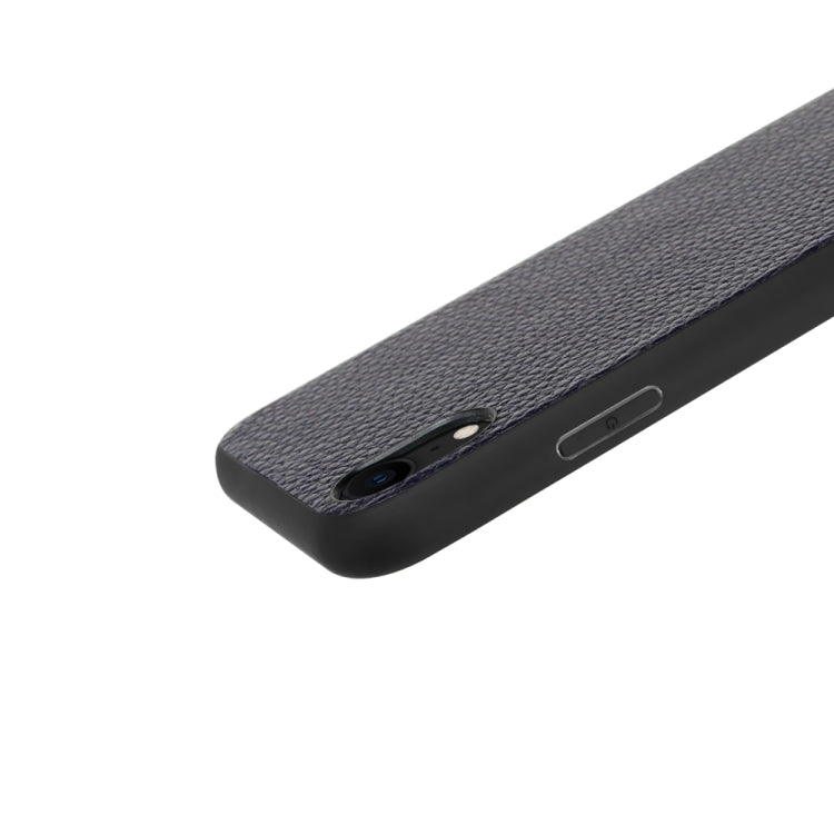 For iPhone XR Litchi Pattern Leather Anti-falling TPU Mobile Phone Shell Protective Case, For iPhone XR