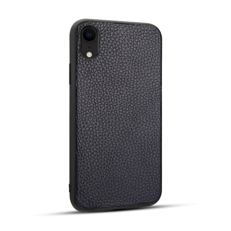 For iPhone XR Litchi Pattern Leather Anti-falling TPU Mobile Phone Shell Protective Case, For iPhone XR