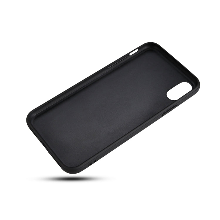 For iPhone X  Litchi Pattern Leather Anti-falling TPU Mobile Phone Shell Protective Case, For iPhone X