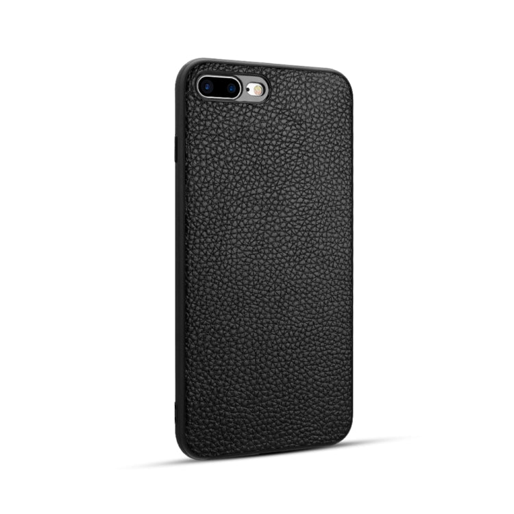 For iPhone 8 Plus / 7 Plus Max Litchi Pattern Leather Anti-falling TPU Mobile Phone Shell Protective Case, For iPhone 8 Plus