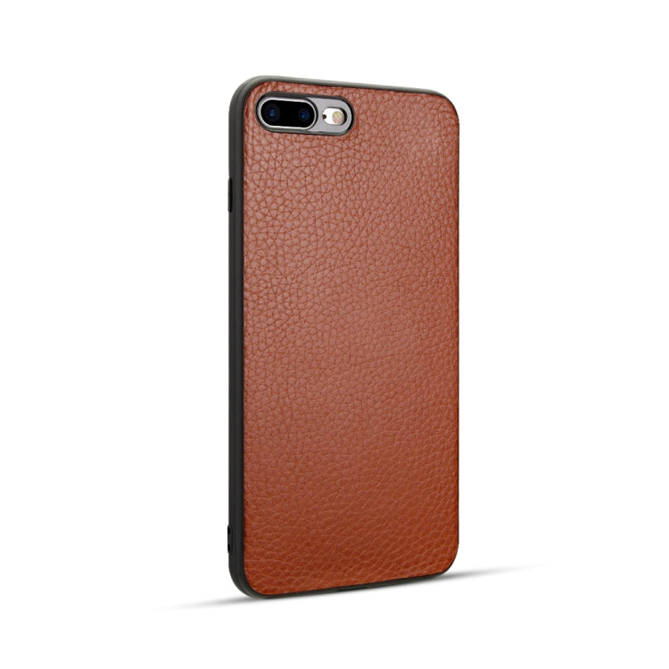 For iPhone 8 Plus / 7 Plus Max Litchi Pattern Leather Anti-falling TPU Mobile Phone Shell Protective Case, For iPhone 8 Plus