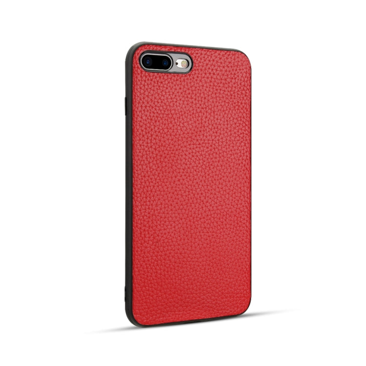 For iPhone 8 Plus / 7 Plus Max Litchi Pattern Leather Anti-falling TPU Mobile Phone Shell Protective Case, For iPhone 8 Plus