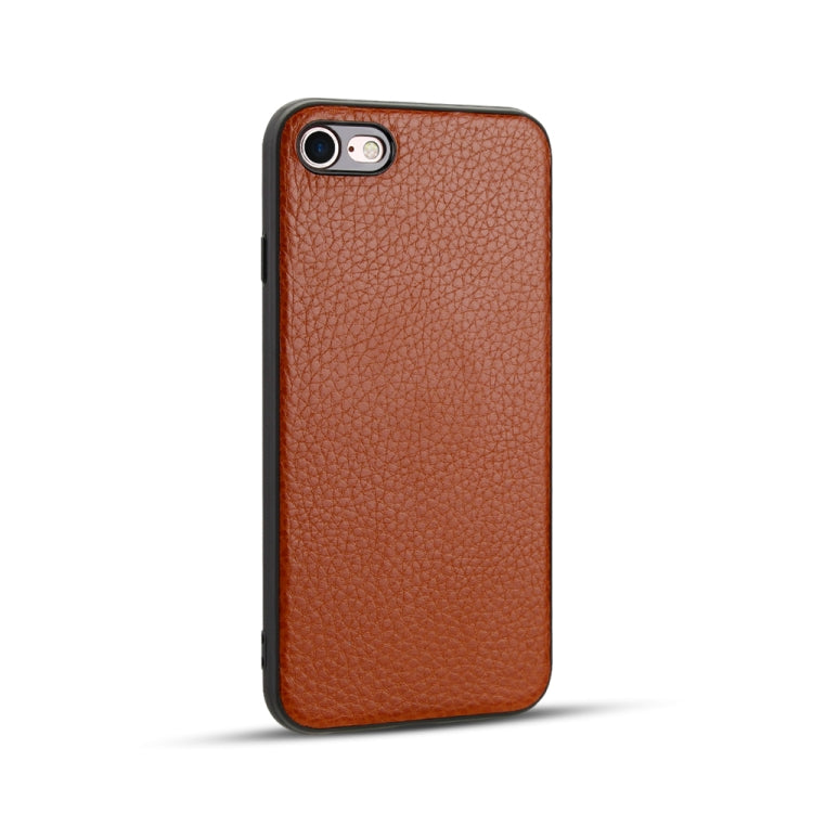For iPhone 8 / 7   Litchi Pattern Leather Anti-falling TPU Mobile Phone Shell Protective Case, For iPhone 8