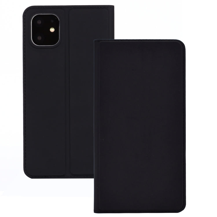 For iPhone 11 Pro  Ultra-thin Voltage Plain Magnetic Suction Card Is Suitable TPU+PU Mobile Phone Jacket with Chuck and Bracket., For iPhone 11 Pro