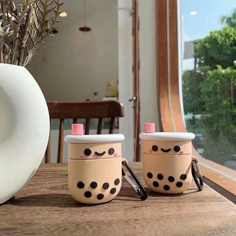 Étui de protection universel pour écouteurs Bluetooth Apple AirPods 1/2 génération, motif thé au lait perlé