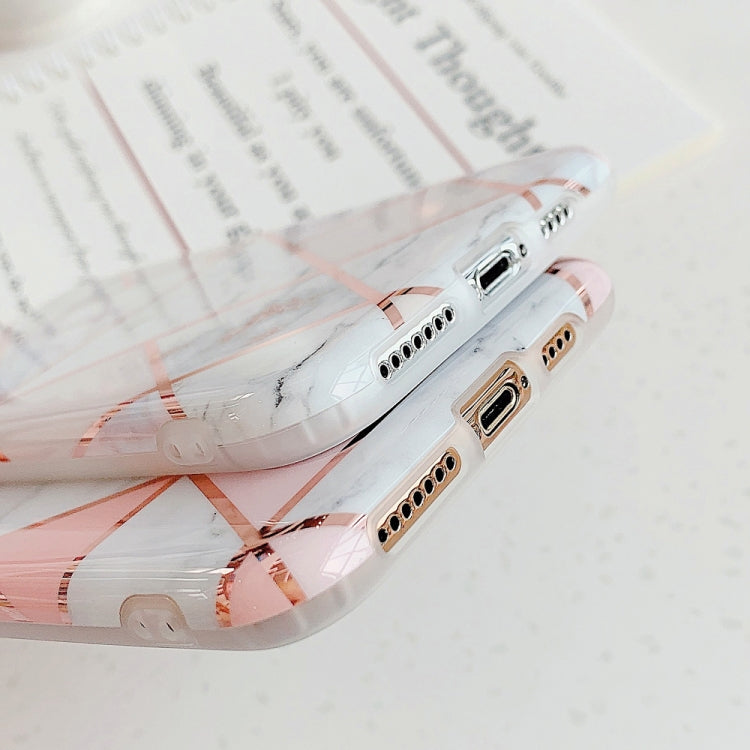 For iPhone 11 Pro   Plating Colorful Geometric Pattern Mosaic Marble TPU Mobile Phone Case, For iPhone 11 Pro
