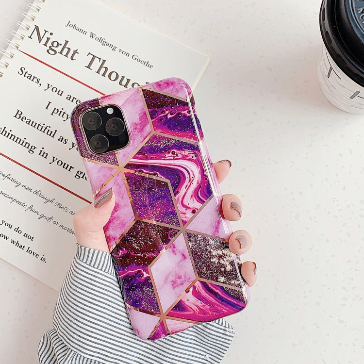 For iPhone 11 Pro   Plating Colorful Geometric Pattern Mosaic Marble TPU Mobile Phone Case, For iPhone 11 Pro