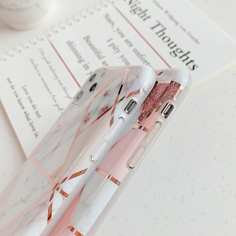 For iPhone 11 Pro Max   Plating Colorful Geometric Pattern Mosaic Marble TPU Mobile Phone Case, For iPhone 11 Pro Max