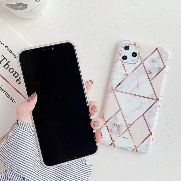 For iPhone 11 Pro Max   Plating Colorful Geometric Pattern Mosaic Marble TPU Mobile Phone Case, For iPhone 11 Pro Max